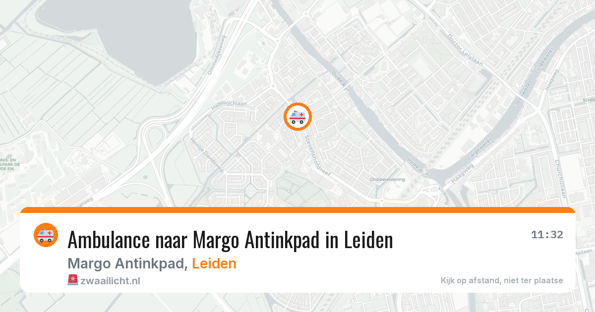 Ambulance naar Margo Antinkpad in Leiden — 4 aug 2026
