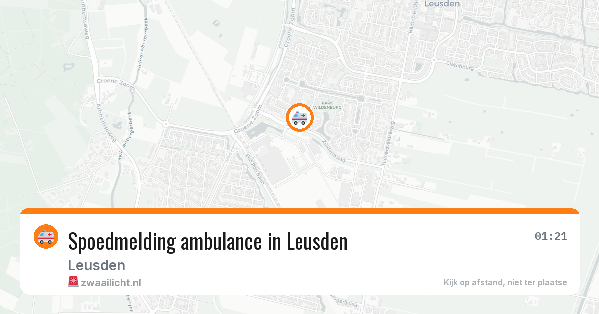 Spoedmelding ambulance in Leusden — 13 aug 2026
