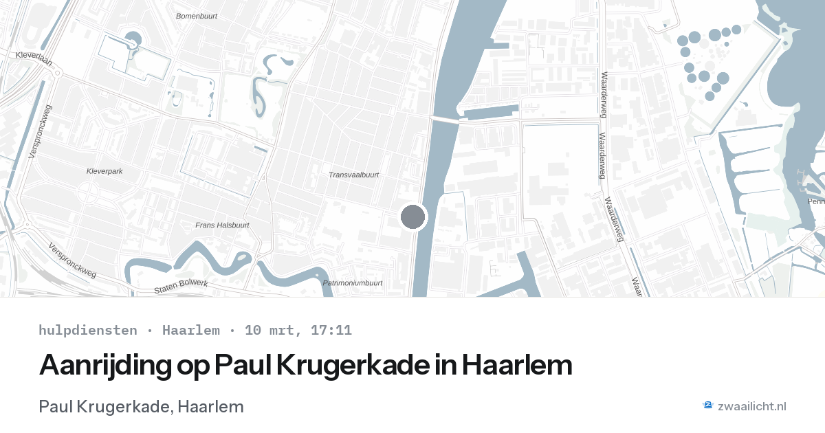 Aanrijding op Paul Krugerkade in Haarlem — 10 mrt 2026