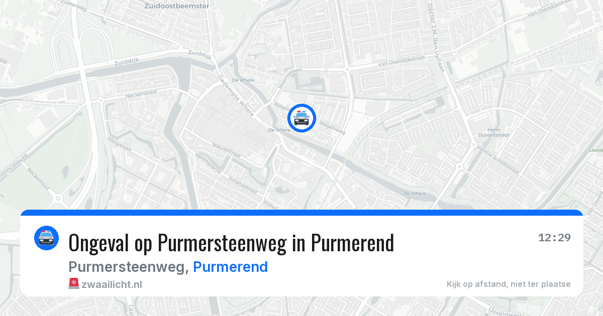 Ongeval op Purmersteenweg in Purmerend — 15 mei 2026