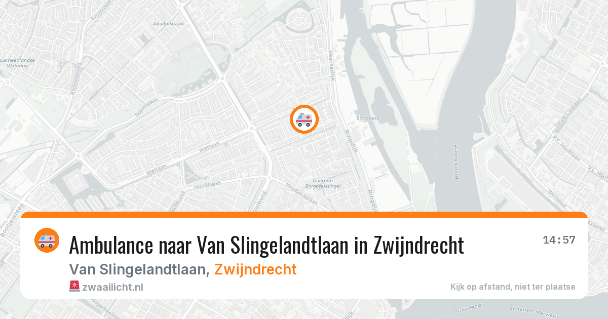 Ambulance naar Van Slingelandtlaan in Zwijndrecht — 16 mrt 2026
