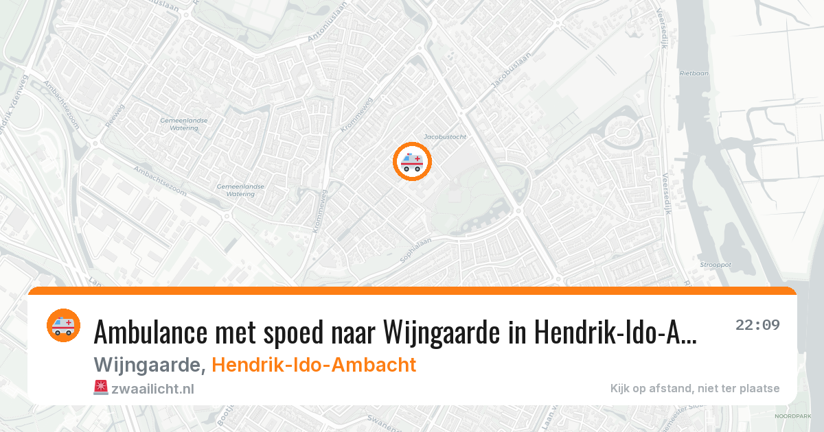Ambulance met spoed naar Wijngaarde in Hendrik-Ido-Ambacht — 4 jul 2026