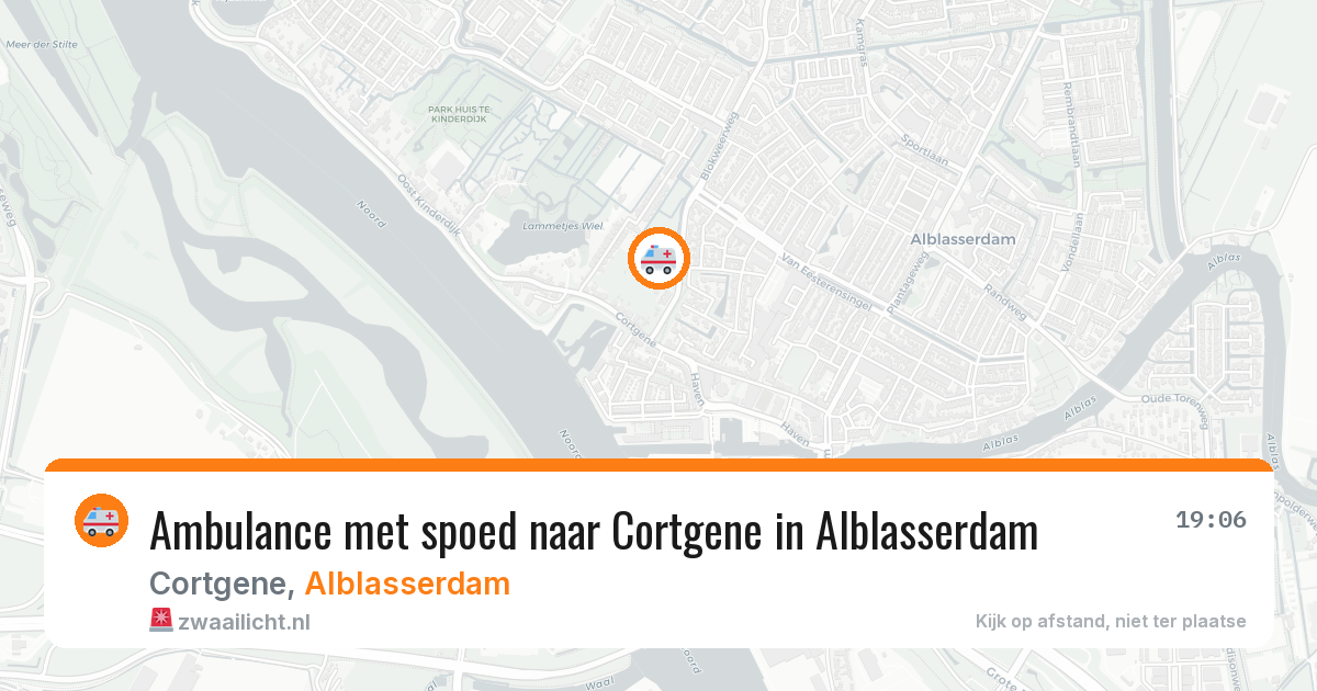 Ambulance met spoed naar Cortgene in Alblasserdam — 25 jun 2026