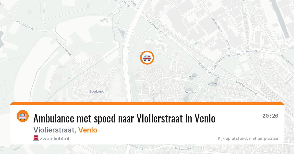 Ambulance met spoed naar Violierstraat in Venlo — 29 mei 2026