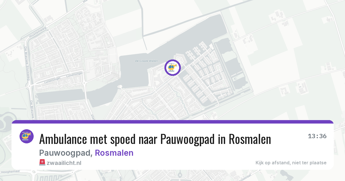 Ambulance met spoed naar Pauwoogpad in Rosmalen — 12 jul 2026