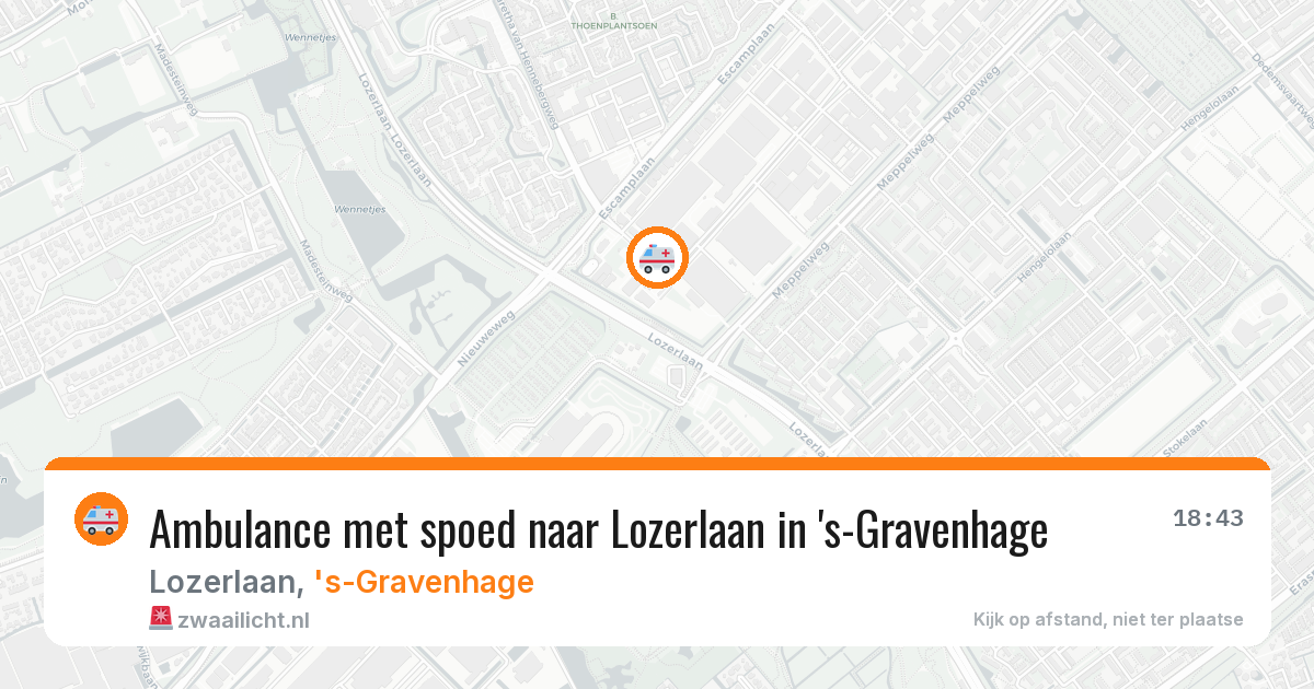 Ambulance met spoed naar Lozerlaan in 's-Gravenhage — 12 aug 2026