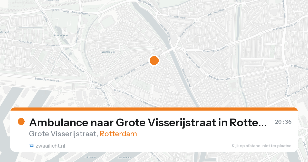 Ambulance naar Grote Visserijstraat in Rotterdam — 19 aug 2026