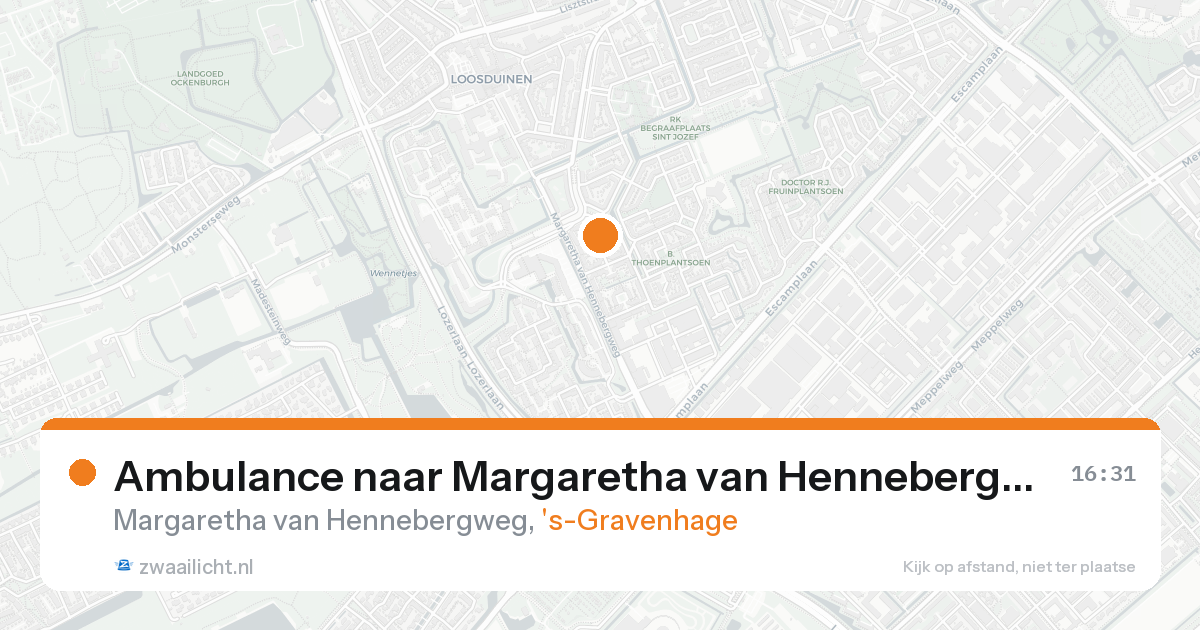 Ambulance naar Margaretha van Hennebergweg in 's-Gravenhage — 25 aug 2026
