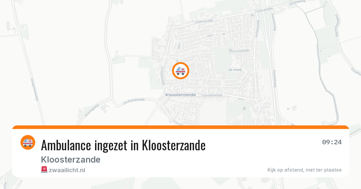 Ambulance ingezet in Kloosterzande — 25 mei 2026