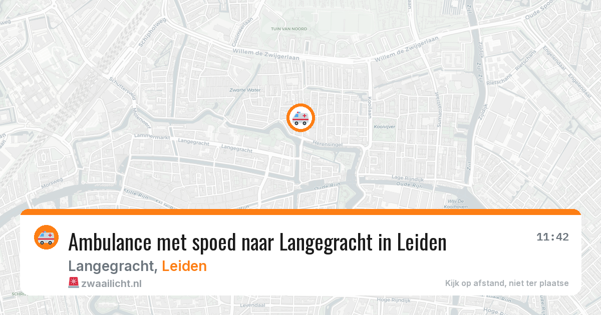 Ambulance met spoed naar Langegracht in Leiden — 10 jul 2026