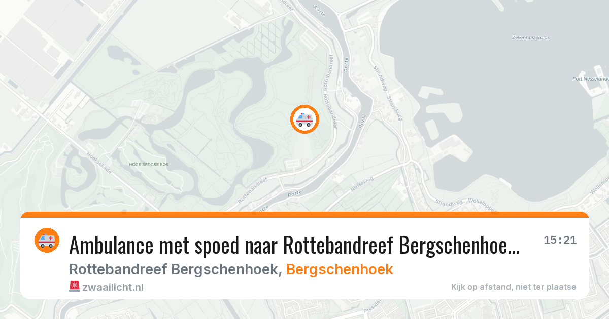 Ambulance met spoed naar Rottebandreef Bergschenhoek in Bergschenhoek — 29 jul 2026
