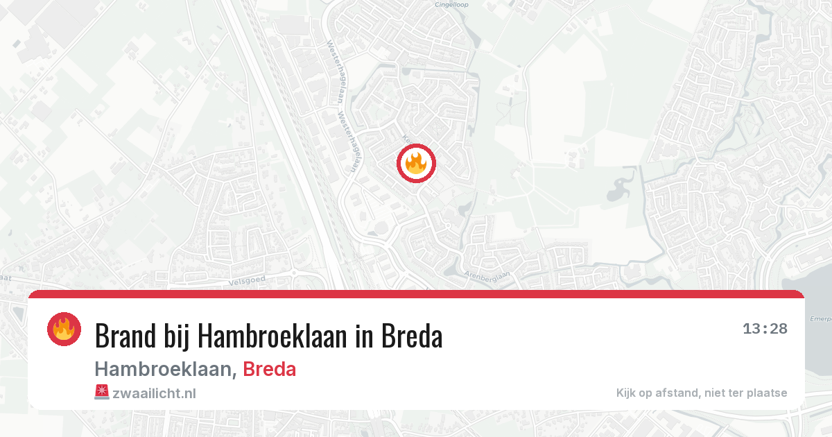 Brand bij Hambroeklaan in Breda — 29 jul 2026