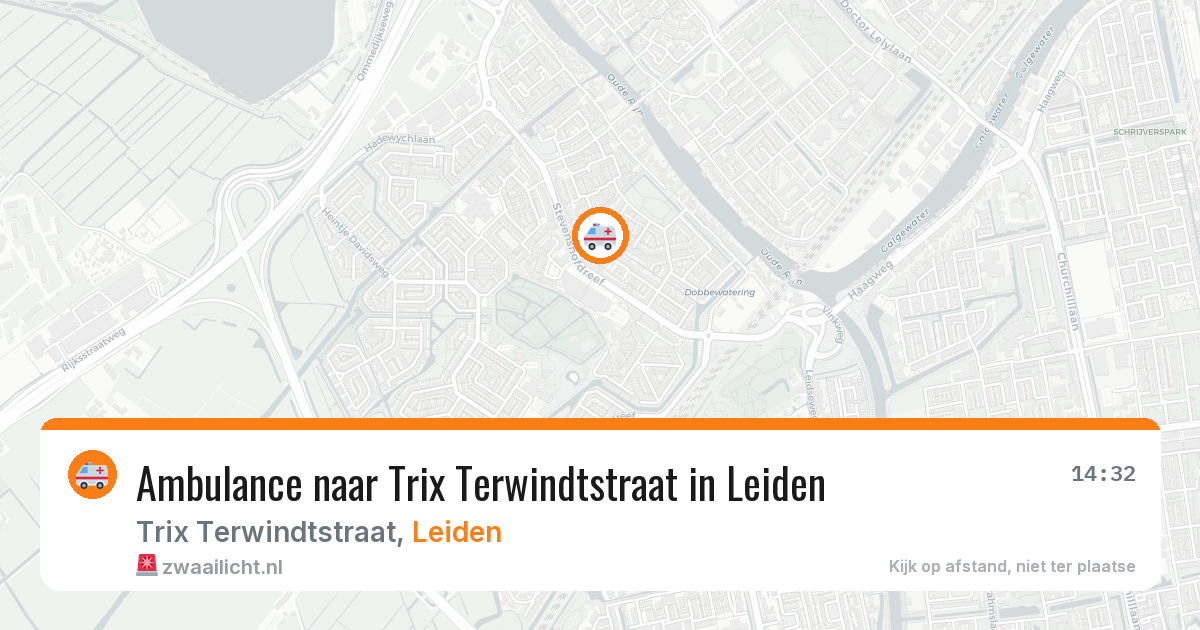 Ambulance naar Trix Terwindtstraat in Leiden — 17 mei 2026