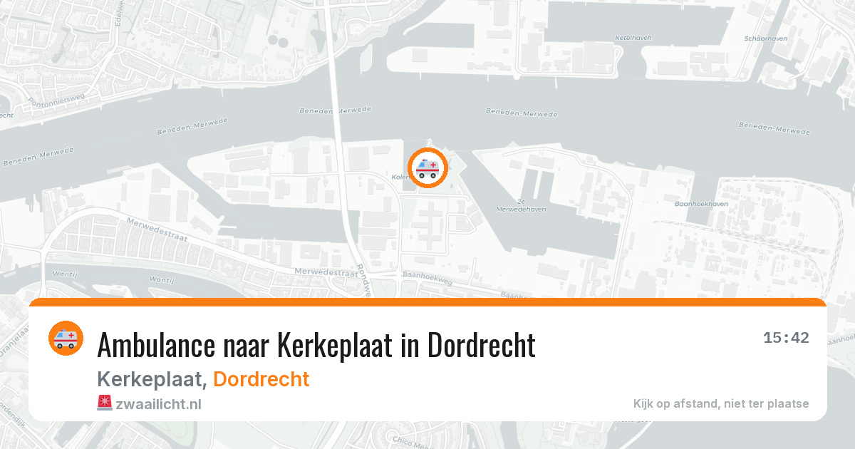 Ambulance naar Kerkeplaat in Dordrecht — 30 jun 2026