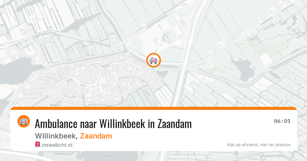 Ambulance naar Willinkbeek in Zaandam — 5 apr 2026