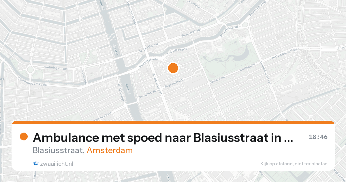Ambulance met spoed naar Blasiusstraat in Amsterdam — 2 jun 2026