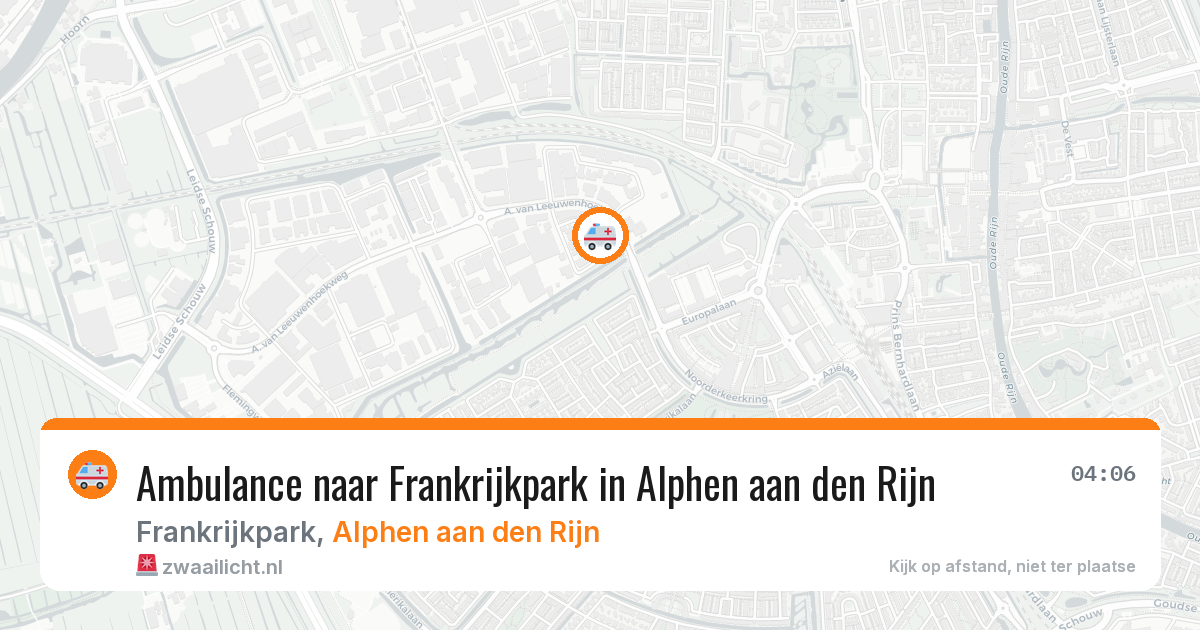 Ambulance naar Frankrijkpark in Alphen aan den Rijn — 24 mei 2026