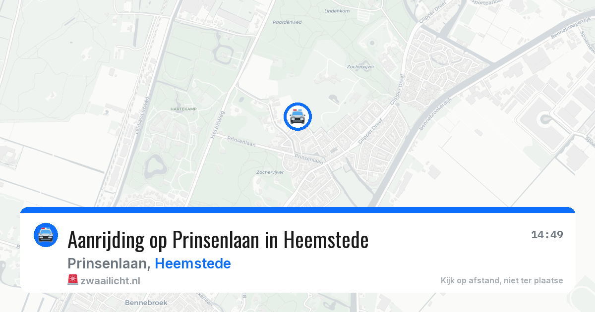 Aanrijding op Prinsenlaan in Heemstede — 8 apr 2026