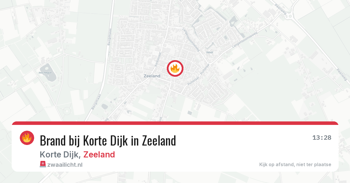 Brand bij Korte Dijk in Zeeland — 29 mei 2026