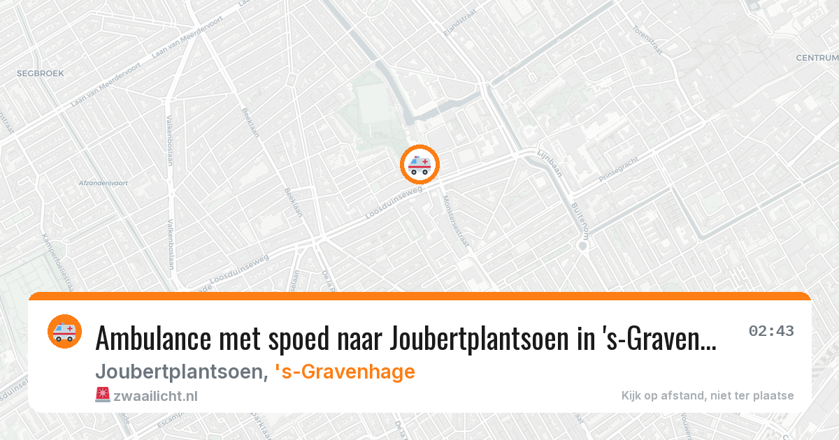 Ambulance met spoed naar Joubertplantsoen in 's-Gravenhage — 6 jul 2026