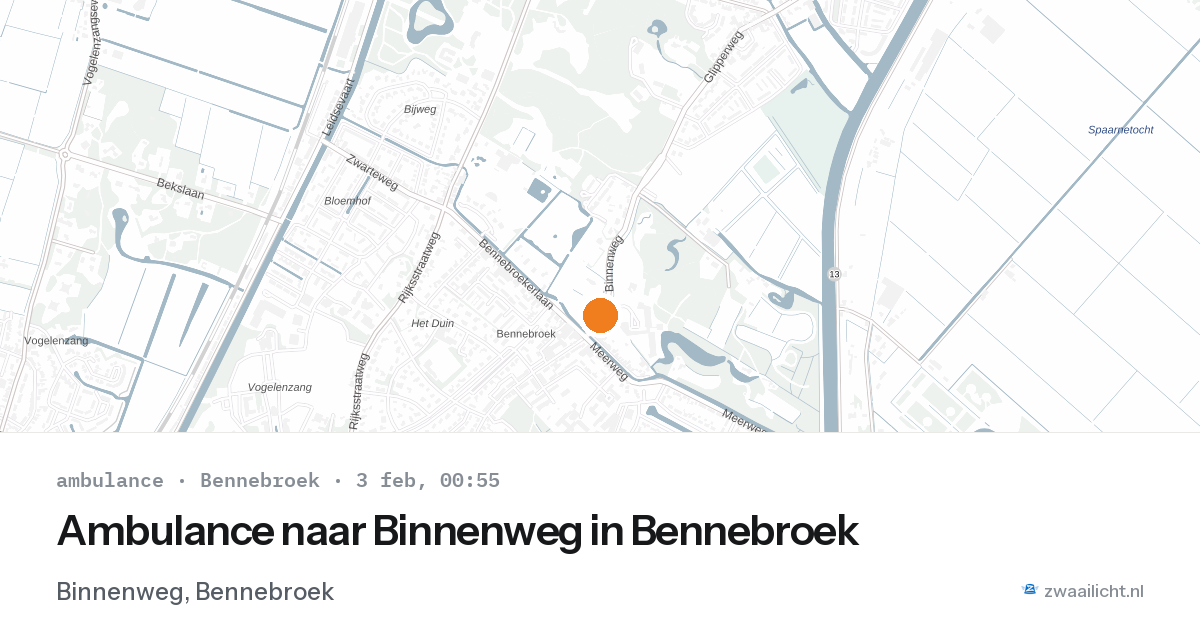 Ambulance naar Binnenweg in Bennebroek — 2 feb 2026
