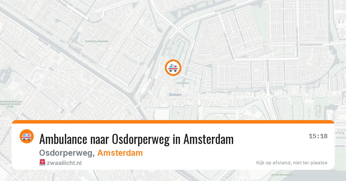 Ambulance naar Osdorperweg in Amsterdam — 26 mei 2026