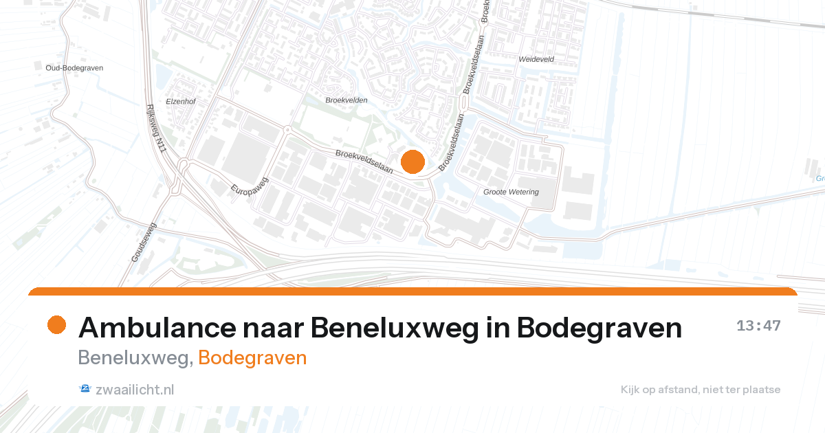 Ambulance naar Beneluxweg in Bodegraven — 26 feb 2026