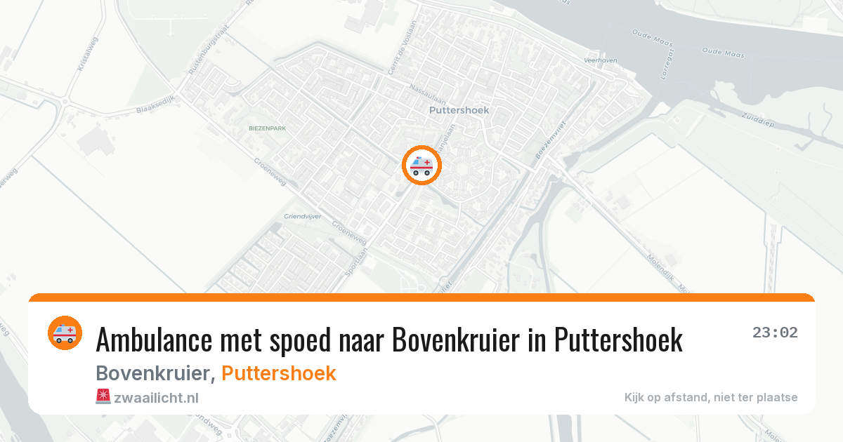 Ambulance met spoed naar Bovenkruier in Puttershoek — 29 mei 2026