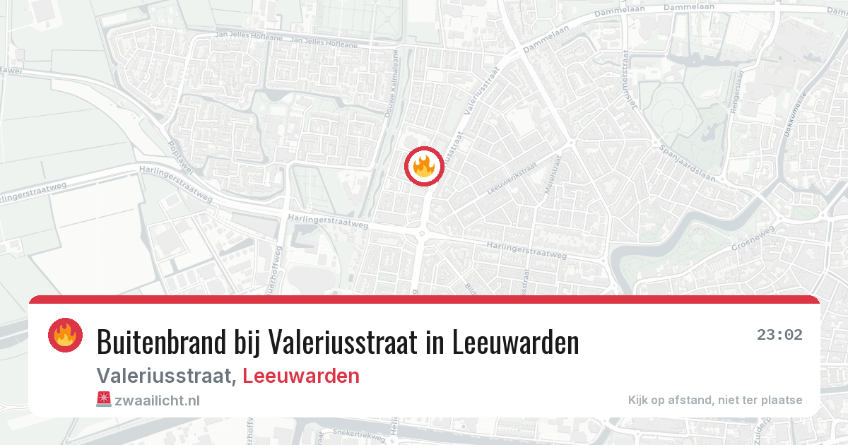 Buitenbrand bij Valeriusstraat in Leeuwarden — 31 mei 2026