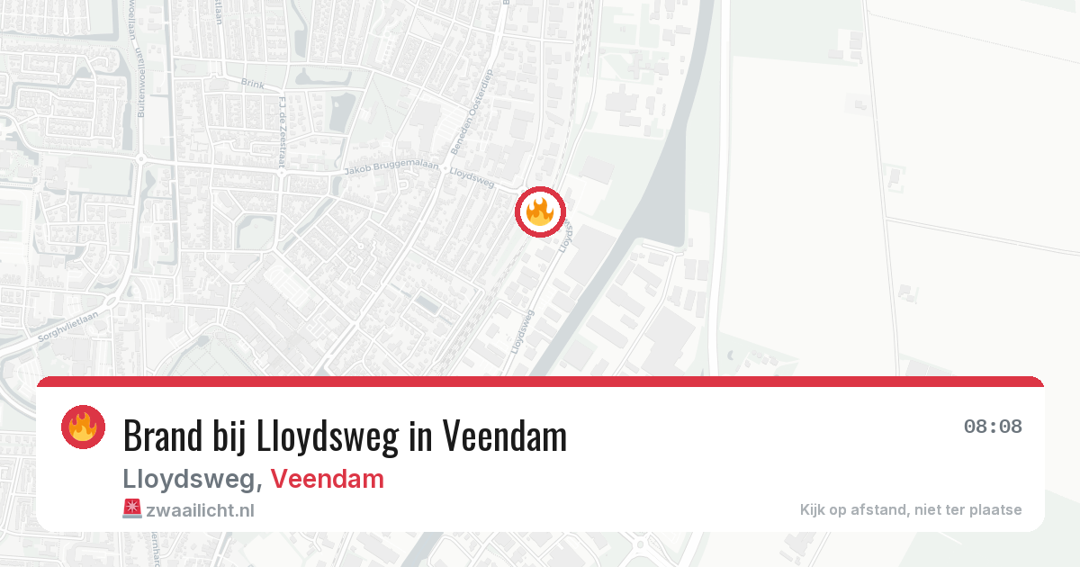 Brand bij Lloydsweg in Veendam — 11 aug 2026
