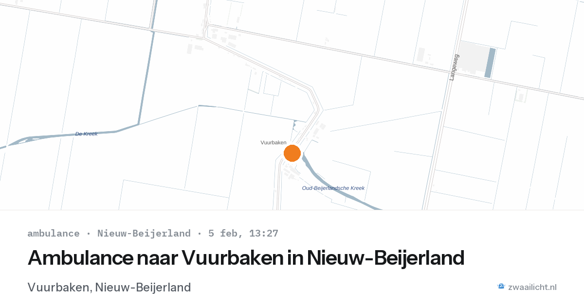 Ambulance naar Vuurbaken in Nieuw-Beijerland — 5 feb 2026