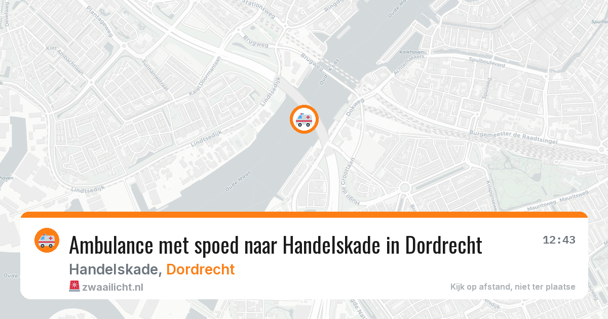 Ambulance met spoed naar Handelskade in Dordrecht — 4 aug 2026