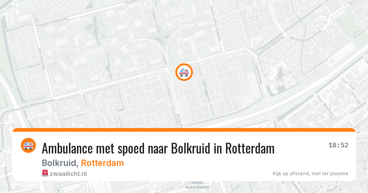 Ambulance met spoed naar Bolkruid in Rotterdam — 19 mei 2026