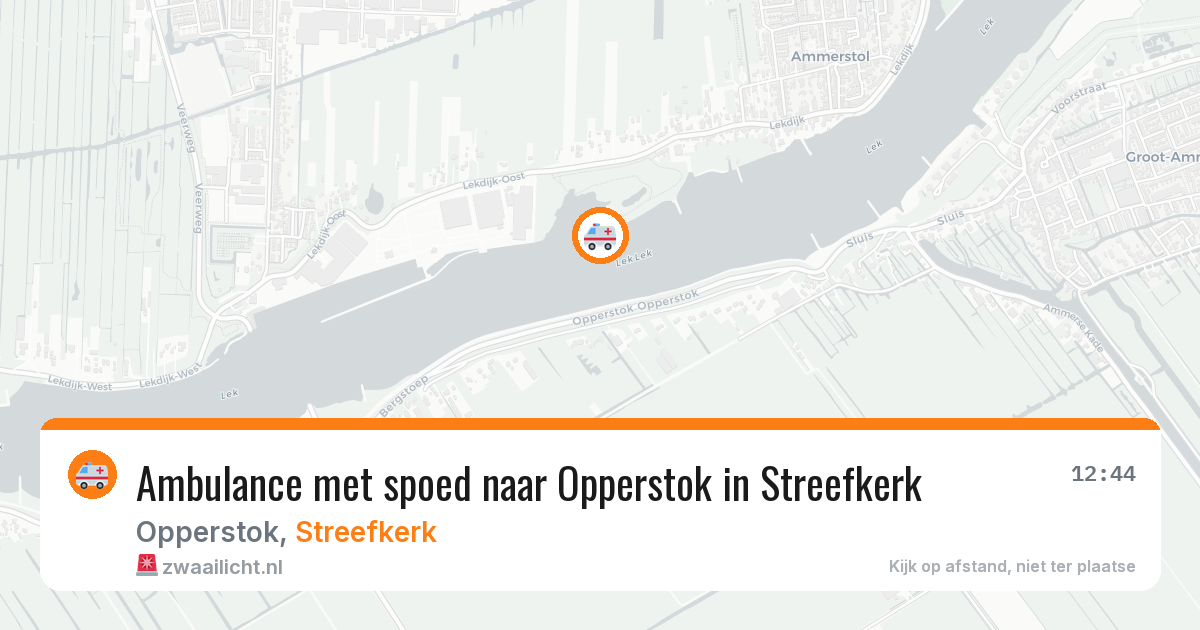 Ambulance met spoed naar Opperstok in Streefkerk — 26 mrt 2026