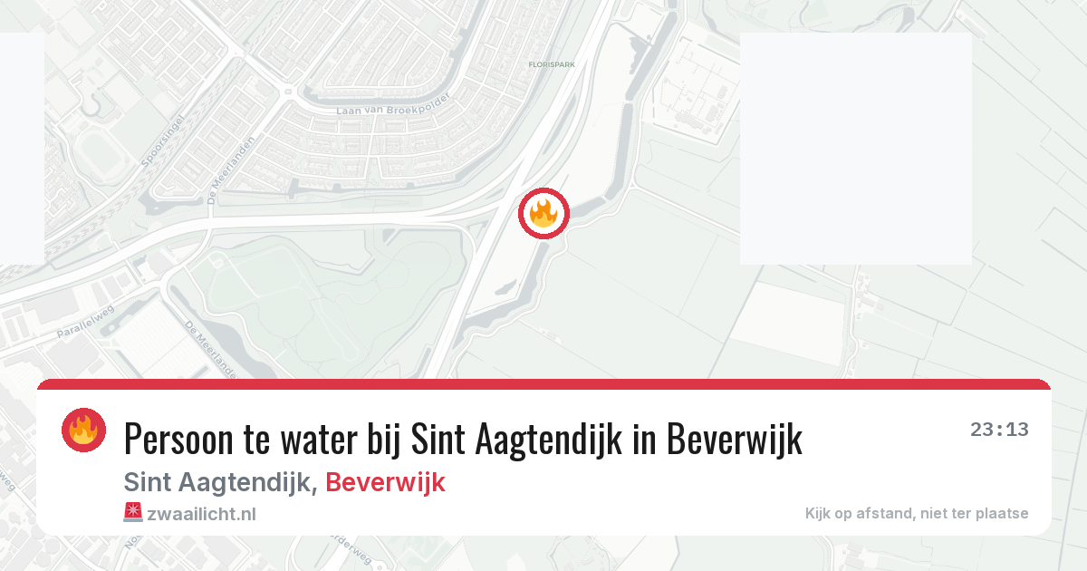 Persoon te water bij Sint Aagtendijk in Beverwijk — 18 jun 2026