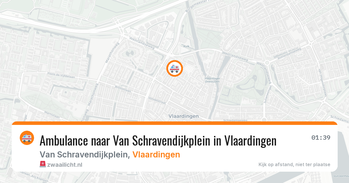 Ambulance naar Van Schravendijkplein in Vlaardingen — 4 jul 2026