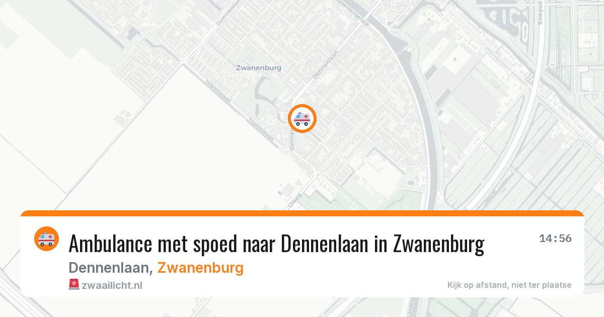 Ambulance met spoed naar Dennenlaan in Zwanenburg — 1 aug 2026