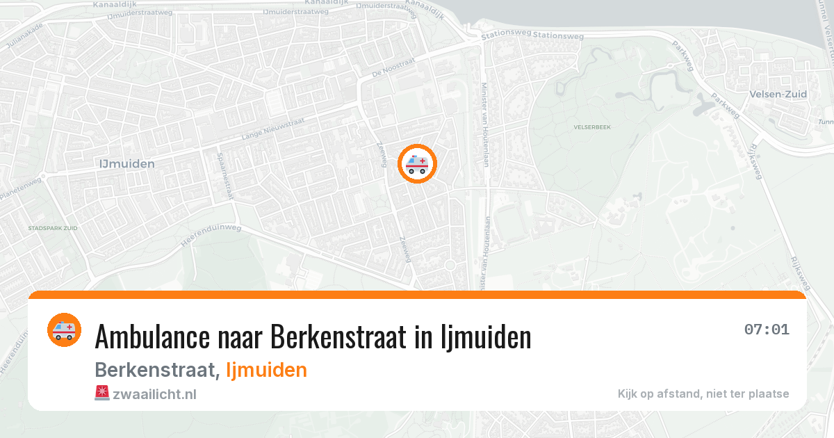 Ambulance naar Berkenstraat in Ijmuiden — 31 jul 2026