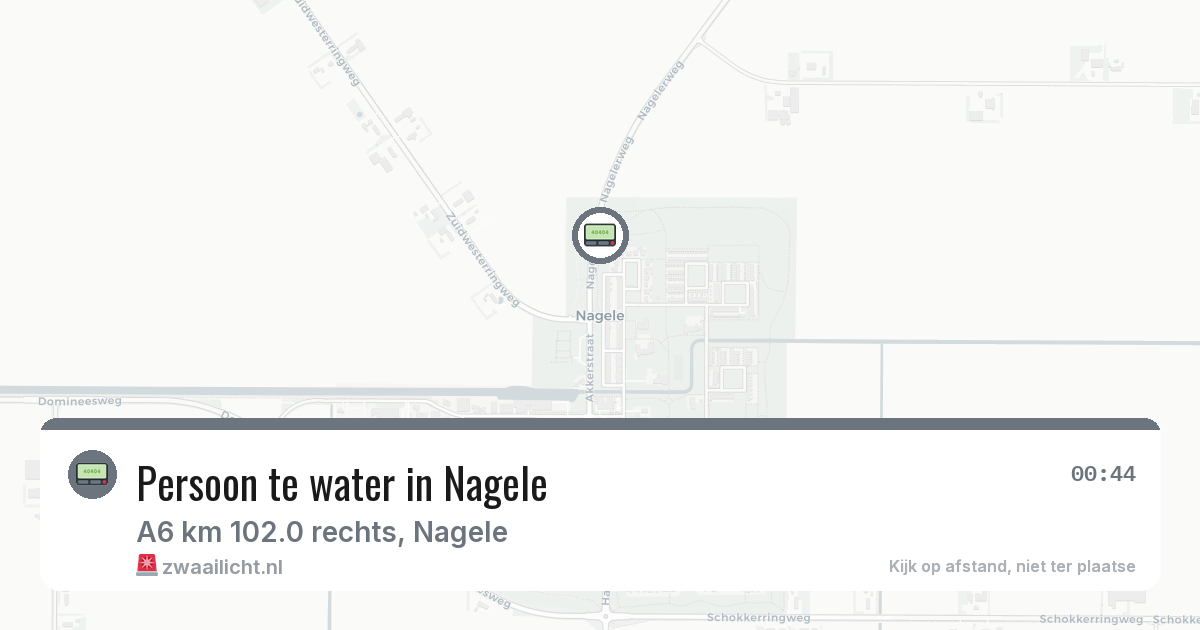 Persoon te water in Nagele — 3 feb 2026