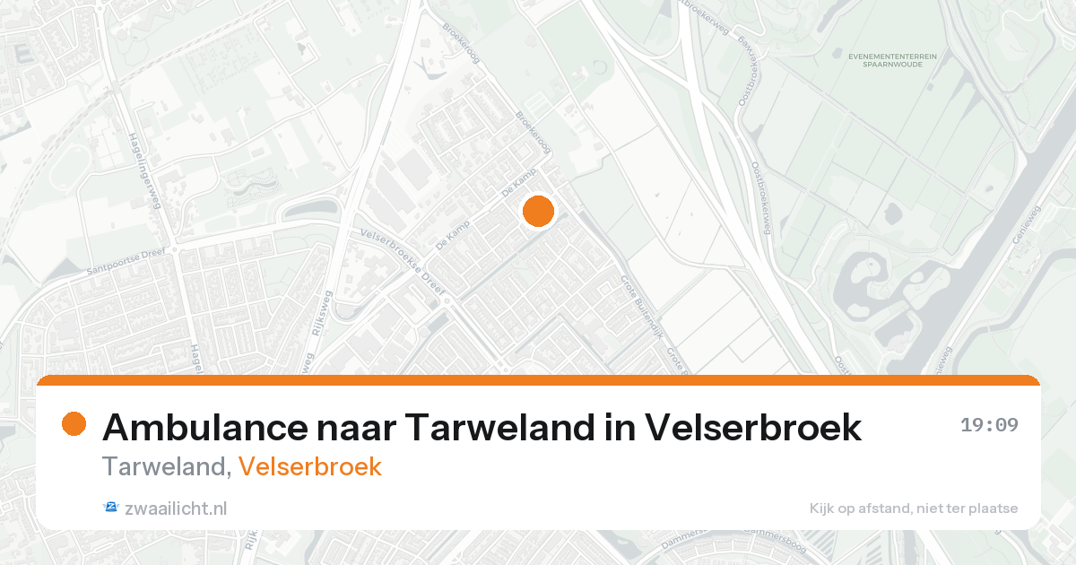 Ambulance naar Tarweland in Velserbroek — 23 aug 2026