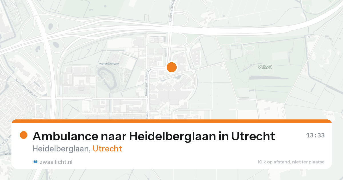 Ambulance naar Heidelberglaan in Utrecht — 9 jun 2026