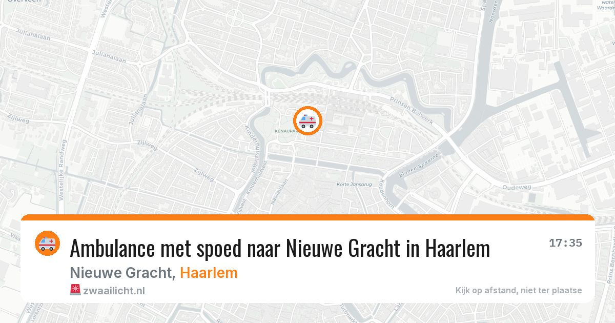Ambulance met spoed naar Nieuwe Gracht in Haarlem — 26 mrt 2026
