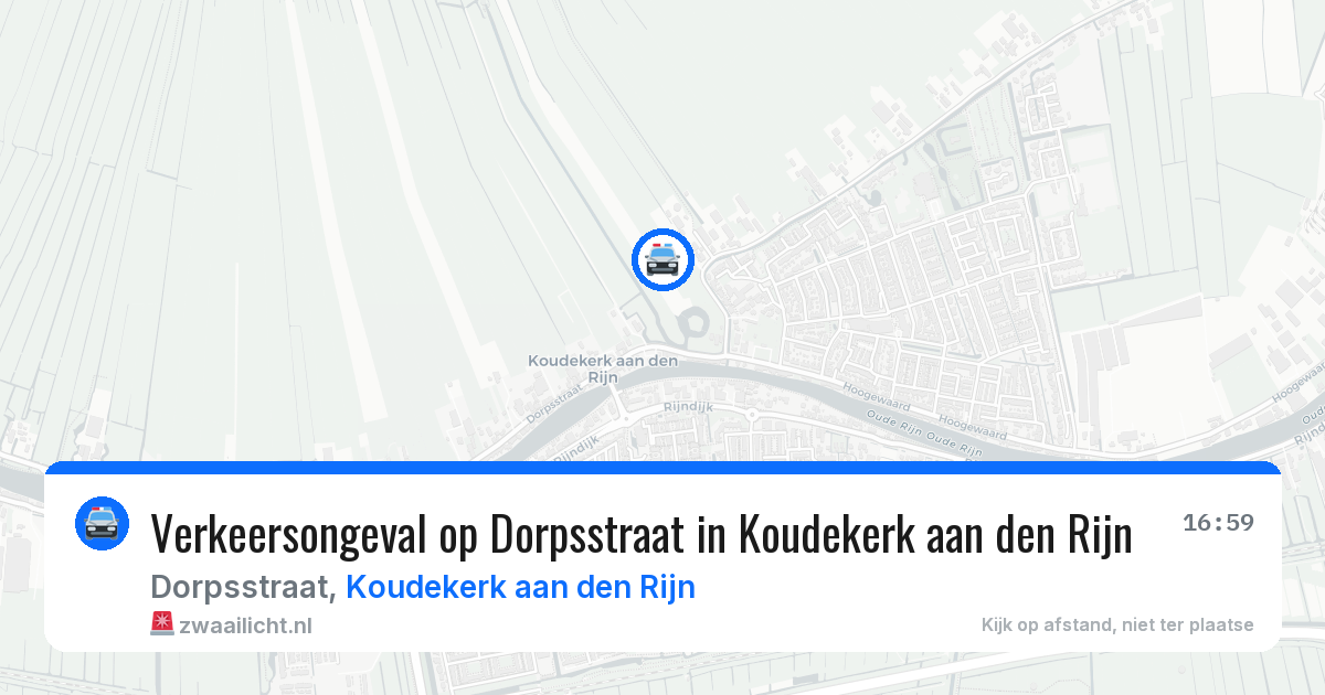 Verkeersongeval op Dorpsstraat in Koudekerk aan den Rijn — 21 apr 2026