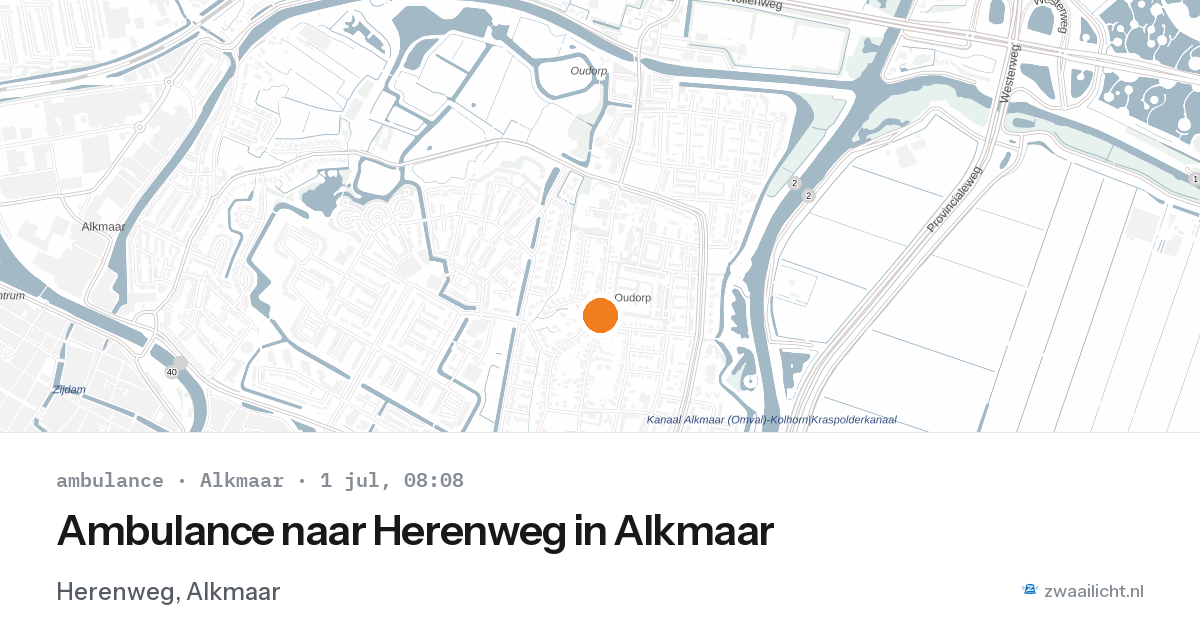 Ambulance naar Herenweg in Alkmaar — 1 jul 2026