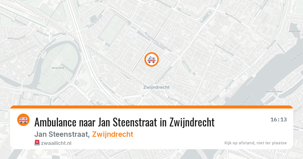 Ambulance naar Jan Steenstraat in Zwijndrecht — 28 jun 2026