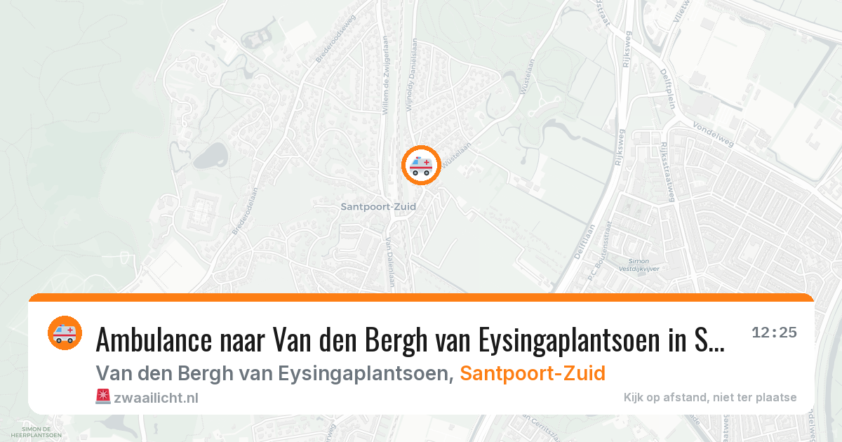Ambulance naar Van den Bergh van Eysingaplantsoen in Santpoort-Zuid — 14 mei 2026