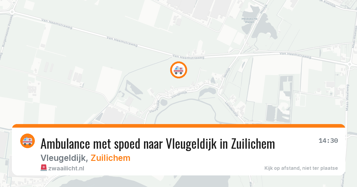 Ambulance met spoed naar Vleugeldijk in Zuilichem — 26 mrt 2026