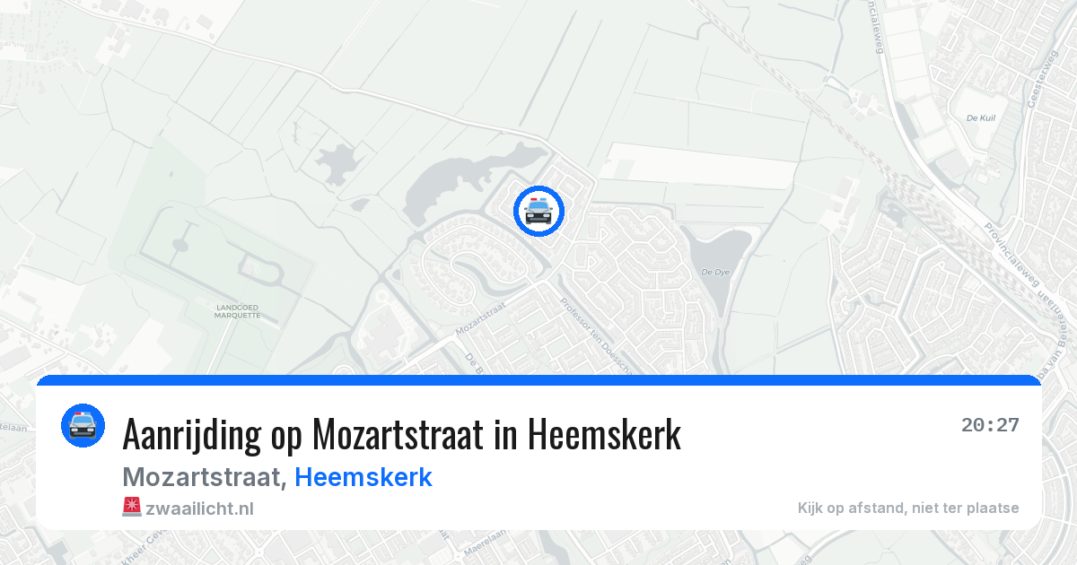 Aanrijding op Mozartstraat in Heemskerk — 8 apr 2026