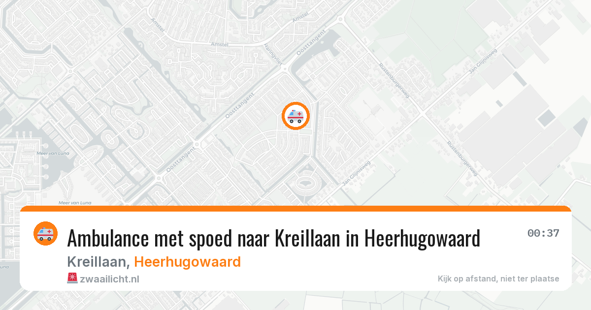 Ambulance met spoed naar Kreillaan in Heerhugowaard — 27 apr 2026
