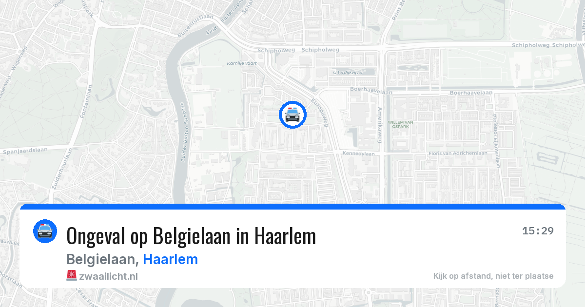 Ongeval op Belgielaan in Haarlem — 30 mrt 2026